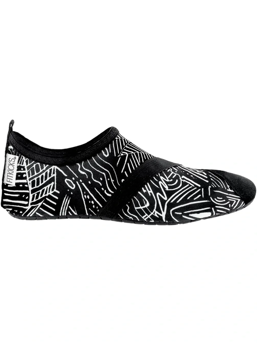 Fitkicks Original Foldable Water Black White Deep Rythem Pattern Shoes XL 10-11
